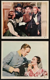 8c146 GONE WITH THE WIND 2 color 8x10 stills R1961 Clark Gable, Vivien Leigh, all-time classic!