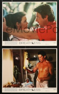 8c019 BREATHLESS 8 8x10 mini LCs 1983 great images of Richard Gere & sexy Valerie Kaprisky!