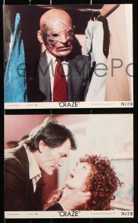8c022 CRAZE 8 8x10 mini LCs 1973 crazy Jack Palance, Julie Ege, Diana Dors, color & b/w design!