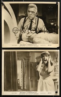 8c641 FRANKENSTEIN 1970 7 8x10 stills 1958 great images of Boris Karloff as the doctor!