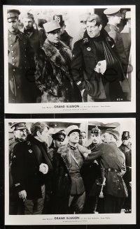8c272 GRAND ILLUSION 17 8x10 stills R1960s Jean Renoir classic La Grande Illusion, von Stroheim!