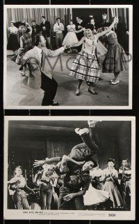 8c555 SHAKE, RATTLE & ROCK 9 8x10 stills 1956 dancing teens, Rock 'n' Roll vs the Squares!