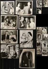 8d354 LOT OF 19 8X10 NEWS PHOTOS 1940s great candid images of celebrities w/their families & more!