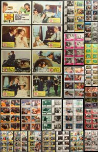 8d167 LOT OF 196 LOBBY CARDS 1950s-1980s mostly complete sets from a variety of different movies!