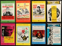 8d215 LOT OF 8 UNCUT ENGLISH PRESSBOOKS 1960s advertising for a variety of movies!