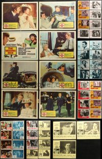 8d187 LOT OF 107 LOBBY CARDS 1960s mostly complete sets from a variety of different movies!