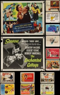 8d600 LOT OF 14 MOSTLY UNFOLDED HALF-SHEETS 1950s-1970s great images from a variety of movies!
