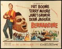 8d616 LOT OF 7 FORMERLY FOLDED BERNARDINE HALF-SHEETS 1957 Pat Boone, Terry Moore, Gaynor, Jagger