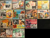 8d301 LOT OF 13 MEXICAN LOBBY CARDS 1940s-1960s great scenes from a variety of different movies!