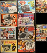 8d293 LOT OF 22 MEXICAN LOBBY CARDS 1950s-1970s great scenes from a variety of different movies!