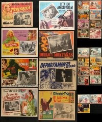 8d009 LOT OF 27 MEXICAN LOBBY CARDS 1940s-1960s scenes from a variety of different movies!