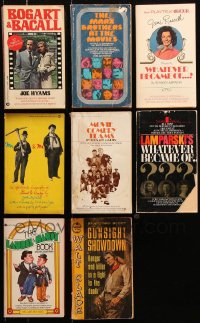 8d465 LOT OF 8 PAPERBACK BOOKS 1960s-1970s Bogart & Bacall, Marx Brothers, Laurel & Hardy!