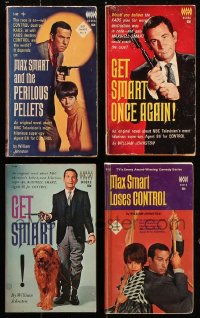 8d500 LOT OF 4 GET SMART HARDCOVER AND SOFTCOVER BOOKS 1960s Don Adams & Barbara Feldon!