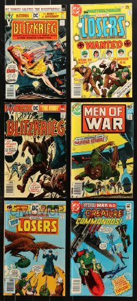 8d033 LOT OF 6 DC WAR COMIC BOOKS 1970s Blitzkrieg, Losers, Men of War, Creature Commandos!