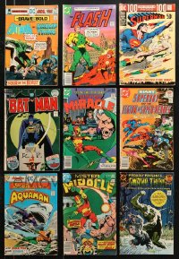 8d022 LOT OF 9 DC SUPERHERO COMIC BOOKS 1970s Batman, Swamp Thing, Flash, Superman & more!
