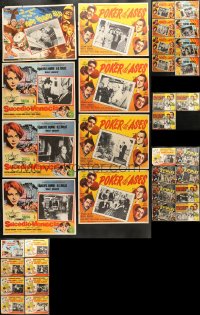 8d286 LOT OF 43 MEXICAN LOBBY CARDS 1950s incomplete sets from a variety of movies!