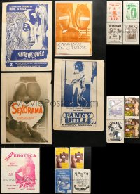 8d635 LOT OF 17 UNFOLDED SOUTH AMERICAN SEXPLOITATION POSTERS 1970s-1980s sexy images with nudity!