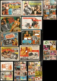 8d316 LOT OF 42 MEXICAN AND SOUTH AMERICAN SEXPLOITATION LOBBY CARDS 1960s-1970s with nudity!