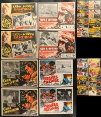 8d291 LOT OF 24 MEXICAN LOBBY CARDS 1950s-1970s great scenes from a variety of different movies!