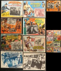8d290 LOT OF 25 WESTERN MEXICAN LOBBY CARDS 1950s-1960s great scenes from cowboy movies!