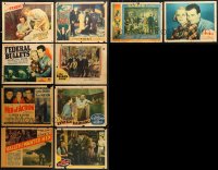 8d211 LOT OF 10 LOBBY CARDS 1930s-1940s great scenes from a variety of different movies!