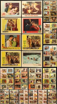8d178 LOT OF 137 1950S LOBBY CARDS 1950s incomplete sets from a variety of different movies!