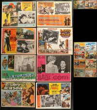 8d296 LOT OF 18 MEXICAN LOBBY CARDS 1960s-1970s great scenes from a variety of different movies!