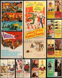 8d571 LOT OF 16 FORMERLY FOLDED INSERTS 1940s-1970s great images from a variety of movies!