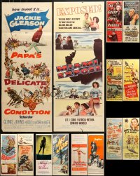 8d573 LOT OF 14 FORMERLY FOLDED INSERTS 1940s-1970s great images from a variety of movies!