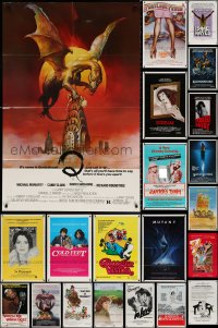 8d131 LOT OF 70 FOLDED ONE-SHEETS 1980s great images from a variety of different movies!