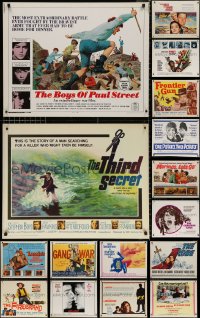 8d597 LOT OF 16 UNFOLDED HALF-SHEETS 1960s great images from a variety of movies!