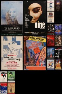 8d269 LOT OF 19 STAGE PLAY WINDOW CARDS 1980s-2000s great images from a variety of shows!