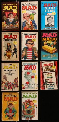 8d449 LOT OF 11 MAD PAPERBACK BOOKS 1960s-1970s all with great cover art of Alfred E. Neuman!