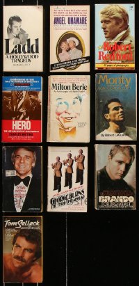 8d455 LOT OF 10 ACTOR BIOGRAPHY PAPERBACK BOOKS 1970s-1990s Alan Ladd, Berle, Clift & more!