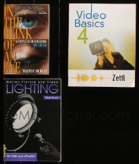 8d074 LOT OF 3 MOVIE PRODUCTION SOFTCOVER TEXTBOOKS 1990s-2000s film editing, lighting & more!