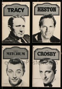 8d496 LOT OF 4 PYRAMID ACTOR BIOGRAPHY SOFTCOVER BOOKS 1970s Tracy, Heston, Mitchum, Crosby!