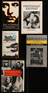 8d483 LOT OF 5 SOFTCOVER AND PAPERBACK MOVIE BOOKS 1960s-1970s Eisenstein, von Sternberg & more!