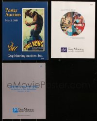 8d107 LOT OF 3 GREG MANNING AUCTION CATALOGS 1990s-2000s movie posters & fine collectibles!