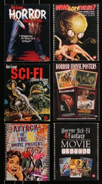 8d063 LOT OF 6 BRUCE HERSHENSON SOFTCOVER HORROR/SCI-FI MOVIE POSTER BOOKS 1998-2003 color images!