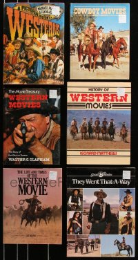 8d061 LOT OF 6 WESTERN HARDCOVER MOVIE BOOKS 1970s-1980s illustrated with great information!