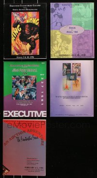 8d097 LOT OF 5 EXECUTIVE COLLECTIBLES AUCTION CATALOGS 1990s Movie Posters, Rock & Roll + more!