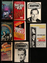 8d058 LOT OF 8 SOFTCOVER AND PAPERBACK MOVIE BOOKS 1970s-1990s Charlton Heston, Bing Crosby & more!