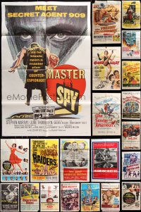 8d143 LOT OF 41 FOLDED ONE-SHEETS 1950s-1960s great images from a variety of different movies!