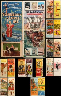 8d567 LOT OF 19 FORMERLY FOLDED INSERTS 1940s-1970s great images from a variety of movies!