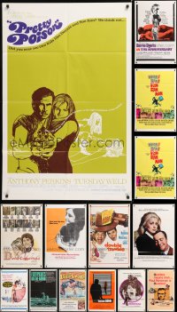 8d154 LOT OF 20 FOLDED ONE-SHEETS 1960s-1970s great images from a variety of different movies!