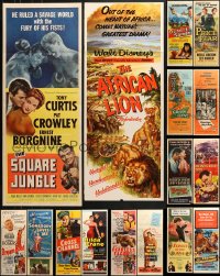 8d566 LOT OF 20 FORMERLY FOLDED INSERTS 1950s great images from a variety of movies!