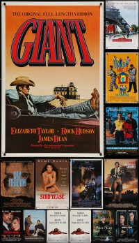 8d547 LOT OF 16 UNFOLDED SINGLE-SIDED MOSTLY 27X40 ONE-SHEETS 1980s-1990s cool of movie images!