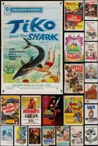 8d128 LOT OF 95 FOLDED ONE-SHEETS 1950s-2000s great images from a variety of different movies!