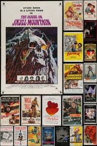 8d129 LOT OF 89 FOLDED ONE-SHEETS 1950s-1980s great images from a variety of different movies!