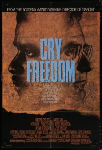 8f259 CRY FREEDOM 1sh 1987 Kevin Kline, Denzel Washington, directed by Richard Attenborough!